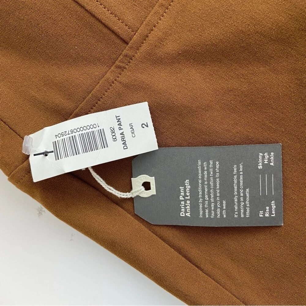 NWT Wilfred Free Aritzia Daria Pant in Cigar Tan Size 2 - Picture 8 of 8